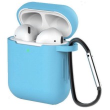 Чехол EVA 1/2 с карабином для AirPods Light Blue (CBAP40BL)
