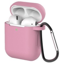 Чехол EVA 1/2 с карабином для AirPods Dark Pink (CBAP40DP)