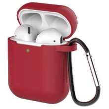 Чехол EVA 1/2 с карабином для AirPods Red Vine (CBAP40RV)