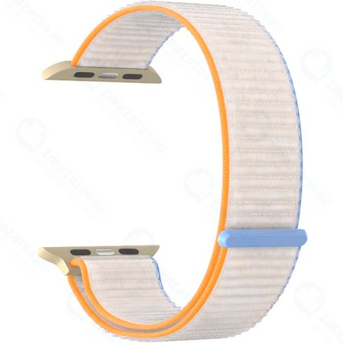 Ремешок LYAMBDA Vega для Apple Watch 38/40mm White Milk/Blue/Orange (DSN-01-40-67)