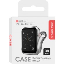 Чехол InterStep для Apple Watch, 38mm, спортивный Silver (HWE-AWC38MSL-NP0017O-K100)