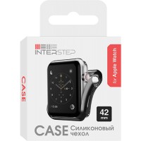 Чехол InterStep для Apple Watch, 42mm, спортивный Black (HWE-AWC42MSL-NP0001O-K100)