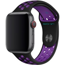 Ремешок Apple 44mm Black/Hyper Grape Nike Sport Band S/M&M/L (MV862ZM/A)