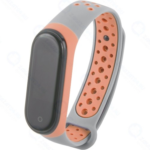 Ремешок RED-LINE для Xiaomi Mi Band 4/3 Grey/Orange (УТ000018234)