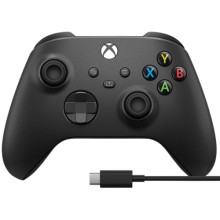 Геймпад Microsoft Xbox Black + кабель USB Type-C (1V8-00008)