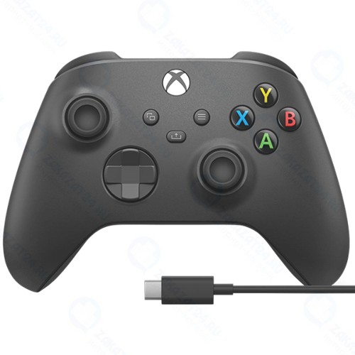 Геймпад Microsoft Xbox Black + кабель USB Type-C (1V8-00008)