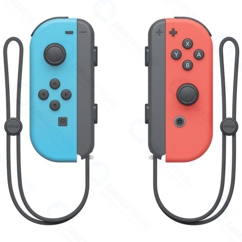 Набор контроллеров Nintendo Switch Joy-Con, 2 шт, неоновый красный/неоновый синий (2510166)
