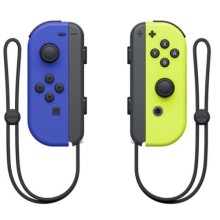 Набор контроллеров Nintendo Joy-Con, 2 шт синий/неоновый желтый (HAC-A-JAQAA)