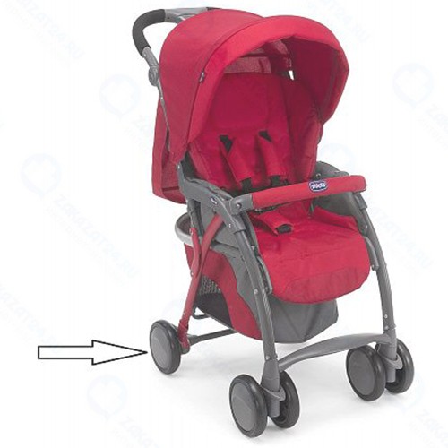 Колеса задние с тормозом для коляски Chicco SimpliCity Red (28794818070)