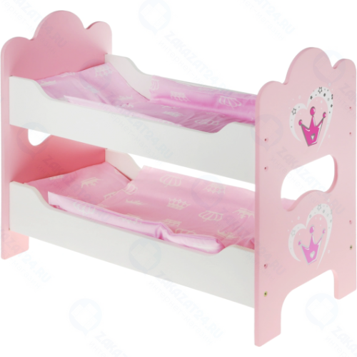 Кроватка для куклы MARY-POPPINS двухъярусная, 53x25x45 см (67116)
