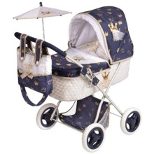 Коляска для куклы DECUEVAS Классик Голд, с сумкой и зонтиком, 60 см (85032) Коляска для куклы DECUEVAS Классик Голд, с сумкой и зонтиком, 60 см (85032)