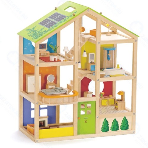 Кукольный домик HAPE с мебелью, 33 предмета (E3401_HP)