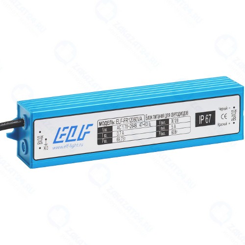Блок питания для светодиодной ленты ELF FR12060VA (ELF-FR12060VA)