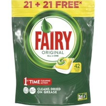 Капсулы для посудомоечной машины Fairy Original All in One Lemon, 42 капсулы