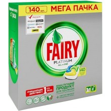 Капсулы для посудомоечных машин Fairy Platinum All in One Lemon, 140 шт