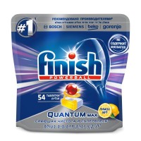 Таблетки для посудомоечных машин Finish Quantum Max Lemon Powerball, 54 шт