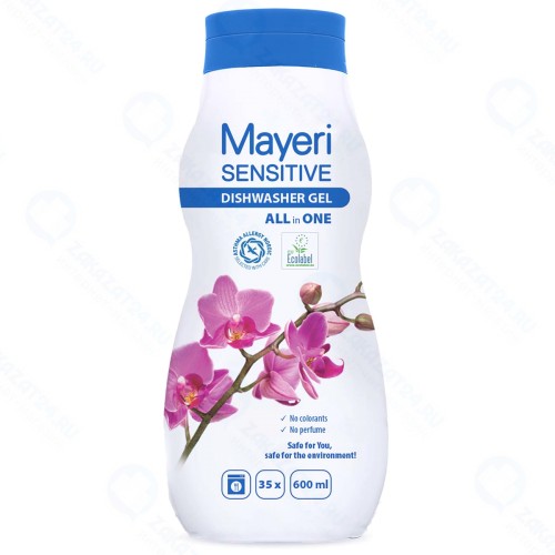 Гель для посудомоечной машины MAYERI Sensitive Эко ALL in One, 600 мл