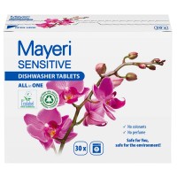 Таблетки для посудомоечных машин MAYERI Sensitive Эко All In One, 30 шт