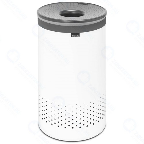 Бак для белья Brabantia 60 л, с пластиковой крышкой, белый (304880)