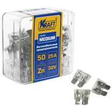 Автомобильные предохранители Kraft Medium, 25 А, 50 шт (KT 870006)