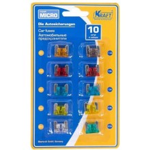 Автомобильные предохранители Kraft Micro, 10 шт (KT 870023)