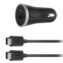 Автомобильное зарядное устройство Belkin с кабелем USB-C Black (F7U005bt04-BLK) Автомобильное зарядное устройство Belkin с кабелем USB-C Black (F7U005bt04-BLK)