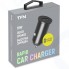 Автомобильное зарядное устройство TFN Rapid QC3.0, 18W, без кабеля Black (TFN-CCRPD18W01)