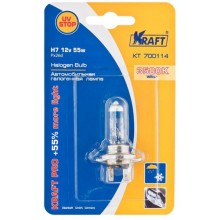 Лампа автомобильная Kraft H7 12v 55w PX26d Pro + 55% More Light (KT 700114)