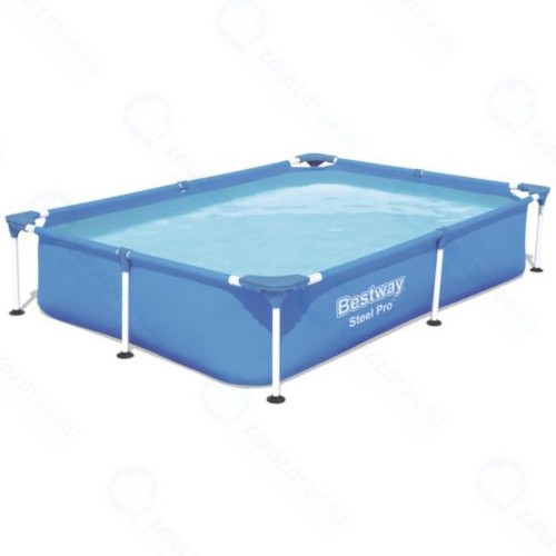 Каркасный бассейн Bestway Rectangular Steel Pro, 221х150х43 см (56401)