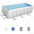 Каркасный бассейн Bestway Rectangular Power Steel, 412х201х122 см (56456)