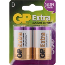 Батарейки GP Extra Alkaline D (LR20), 2 шт. (13AX-CR2)