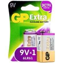 Батарейка GP Extra Alkaline, крона, 9V, 1 шт (1604AXNEW-5CR1)