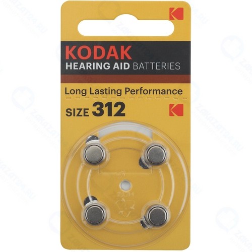 Батарейки Kodak ZA312-4BL [KZA312-4], 4 шт (30410428/B)