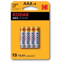 Батарейки Kodak Max Lithium (FR03-4BL) L92, 4 шт (30411524)