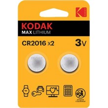 Батарейки Kodak литиевые CR2016-2BL, 2 шт (30417663)