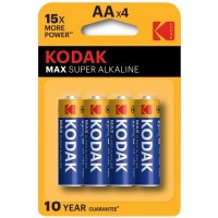Батарейки Kodak Max Super Alkaline AA (LR6), 4 шт (30952867)