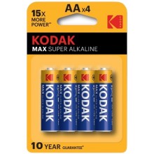 Батарейки Kodak Max Super Alkaline AA (LR6), 4 шт (30952867)