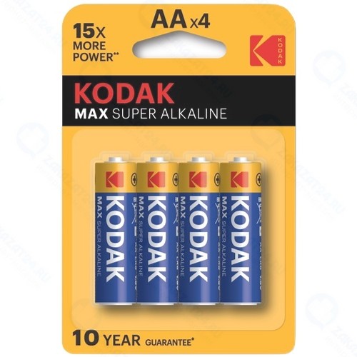 Батарейки Kodak Max Super Alkaline AA (LR6), 4 шт (30952867)