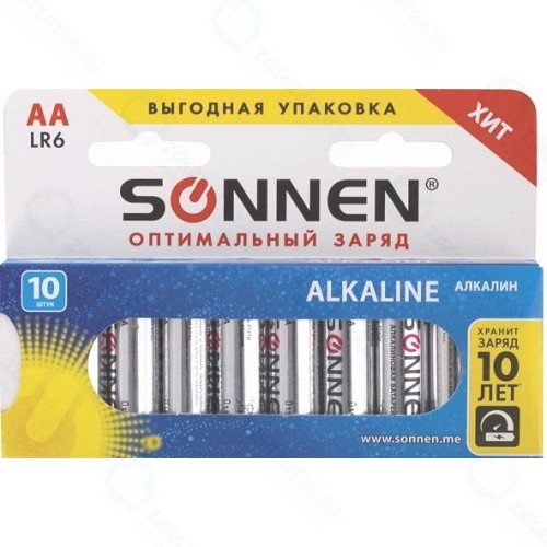 Батарейки Sonnen АА (LR6, 15А), 10 шт (451086)