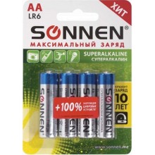 Батарейки Sonnen АА (LR6, 15А), 4 шт (451094)