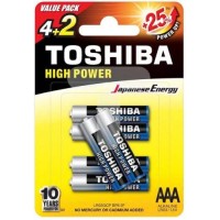 Батарейки Toshiba Alkaline AAA LR03GCP BP-6, 6 шт
