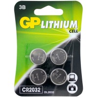 Батарейки GP литиевые DL2032, 4 шт (CR2032-7CRU4)