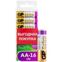 Батарейки GP Extra Alkaline AA (LR6), 16 шт. (GP15AX-2CRB16)
