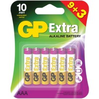 Батарейки GP Extra Alkaline AAA (LR03), 12 шт (GP24AX9/3-2CR12)