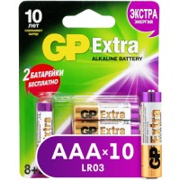 Батарейки GP Extra Alkaline AAA (LR03), 10 шт. 24AX8/2-CR10