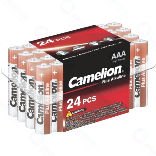 Батарейки Camelion Plus Alkaline AAA (LR03) PB24, 24 шт.