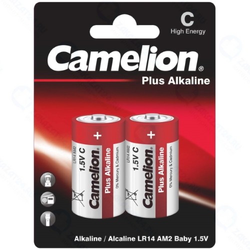 Батарея Camelion Plus Alkaline C (LR14) BL-2, 2 шт.