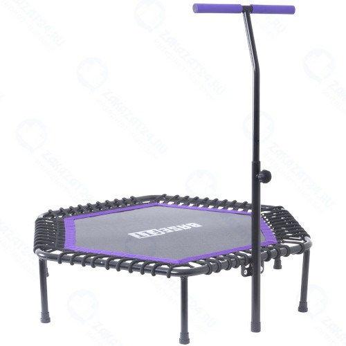Батут BASEFIT TR-401, с держателем, 122 см, фиолетовый (УТ-00016381)