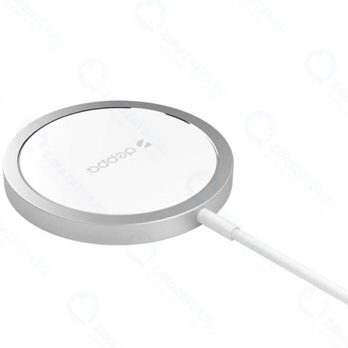 Беспроводное зарядное устройство Deppa MagSafe Qi 15W Silver (24012)
