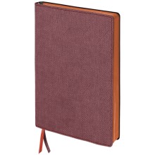 Блокнот Brauberg Tweed, А5, 112 листов, бордовый (110963)